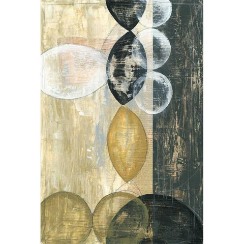 Half Moon I Black Modern Wood Framed Art Print with Double Matting by Goldberger, Jennifer