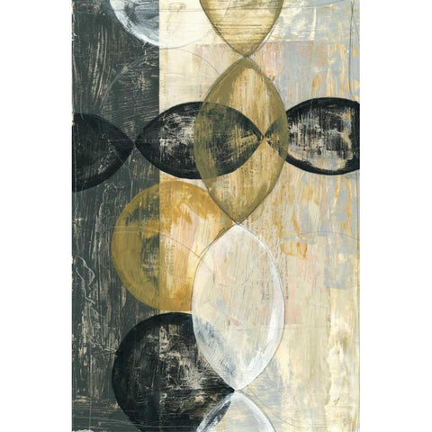 Half Moon II Black Modern Wood Framed Art Print with Double Matting by Goldberger, Jennifer