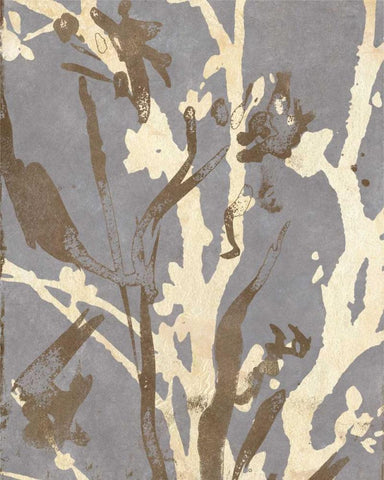 Traces II Black Ornate Wood Framed Art Print with Double Matting by Archie, Kate