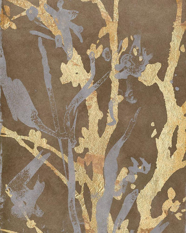 Traces IV White Modern Wood Framed Art Print with Double Matting by Archie, K.