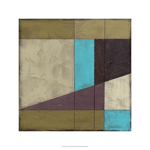 Geometric Sketch II White Modern Wood Framed Art Print with Double Matting by Goldberger, Jennifer