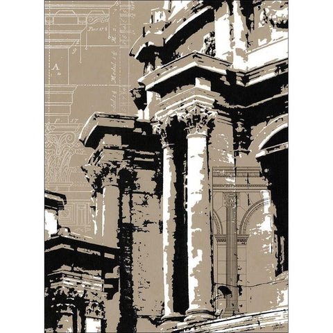 Aesthetic Design I Black Modern Wood Framed Art Print with Double Matting by Harper, Ethan