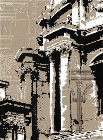 Aesthetic Design I Black Ornate Wood Framed Art Print with Double Matting by Harper, Ethan