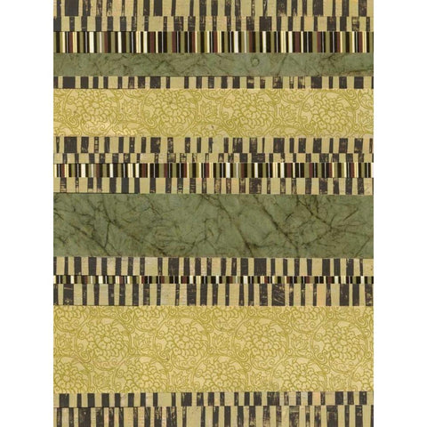 Linear Layers I Gold Ornate Wood Framed Art Print with Double Matting by Goldberger, Jennifer