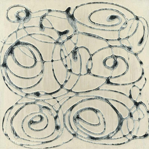 Modern Relief II Black Modern Wood Framed Art Print by Holland, Julie