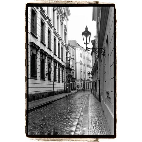 The Streets of Prague III White Modern Wood Framed Art Print by DeNardo, Laura