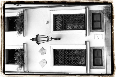 Glimpses of Prague V White Modern Wood Framed Art Print with Double Matting by DeNardo, Laura