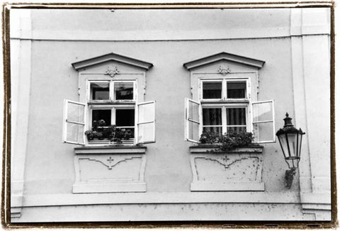 Glimpses of Prague VI Black Ornate Wood Framed Art Print with Double Matting by DeNardo, Laura