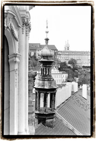 Splendors of Prague I White Modern Wood Framed Art Print with Double Matting by DeNardo, Laura