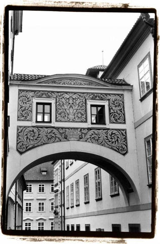 Splendors of Prague III Black Ornate Wood Framed Art Print with Double Matting by DeNardo, Laura