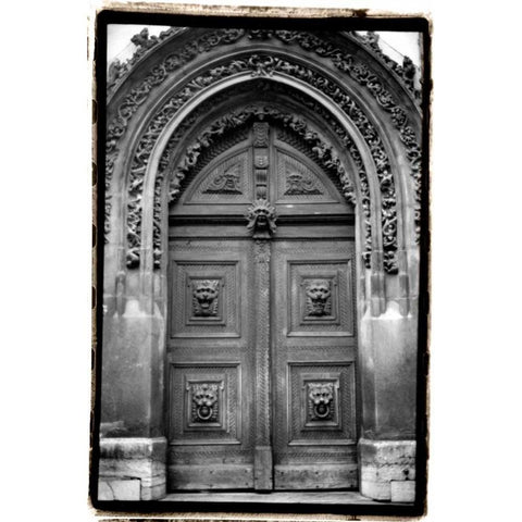 Prague Passageway I Black Modern Wood Framed Art Print with Double Matting by DeNardo, Laura