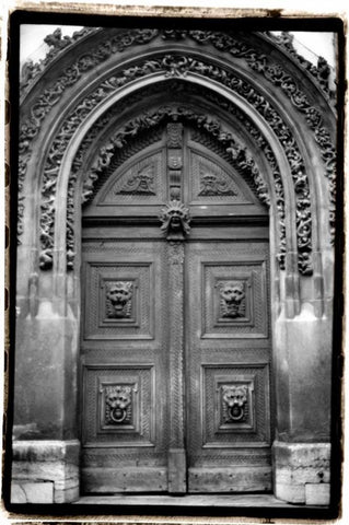 Prague Passageway I Black Ornate Wood Framed Art Print with Double Matting by DeNardo, Laura