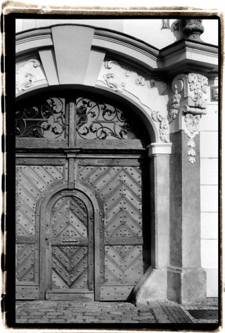 Prague Passageway III Black Ornate Wood Framed Art Print with Double Matting by DeNardo, Laura