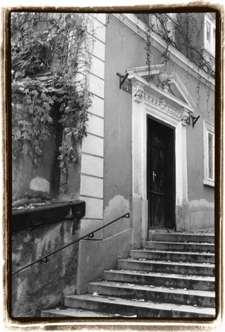 Passing through Prague I Black Ornate Wood Framed Art Print with Double Matting by DeNardo, Laura