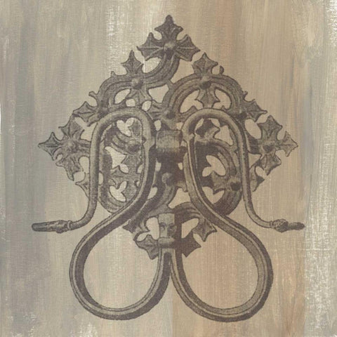 Decorative Elegance III Black Ornate Wood Framed Art Print with Double Matting by Harper, Ethan