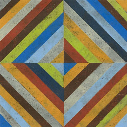 Converge I Black Modern Wood Framed Art Print by Vess, June Erica