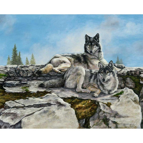 Mountain Morning Gold Ornate Wood Framed Art Print with Double Matting by Mock, Carolyn