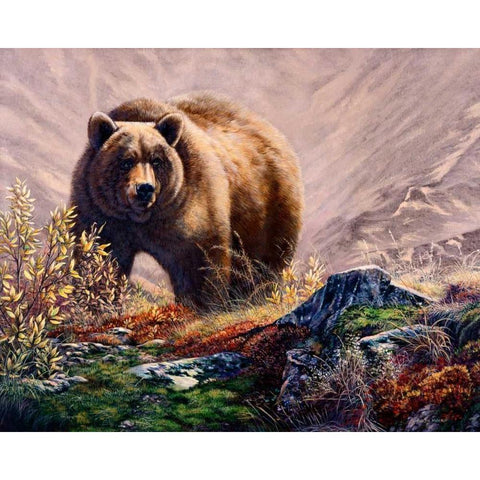 Beary Delight White Modern Wood Framed Art Print by Mock, Carolyn