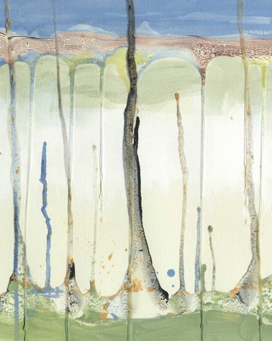 Tributary III Black Ornate Wood Framed Art Print with Double Matting by Ludwig, Alicia