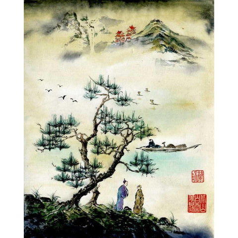 On A Day Like This Gold Ornate Wood Framed Art Print with Double Matting by Rae, Nan