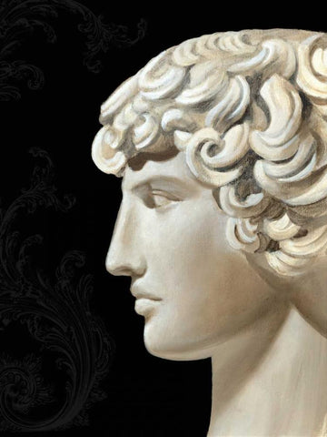 Adonis Black Ornate Wood Framed Art Print with Double Matting by Harper, Ethan