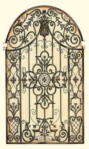 Printed Majestic Gateway II Black Ornate Wood Framed Art Print with Double Matting by Vision Studio