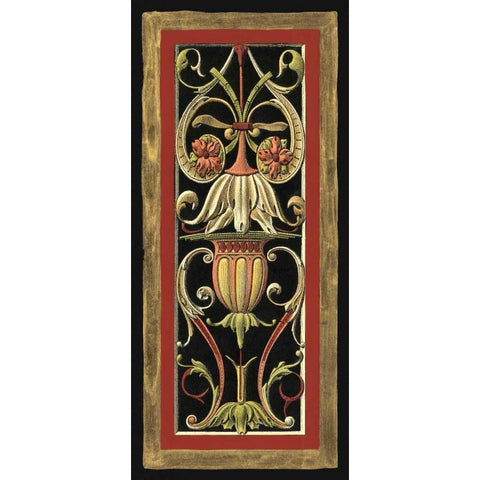 Parisian Panel I Black Modern Wood Framed Art Print with Double Matting by Vision Studio