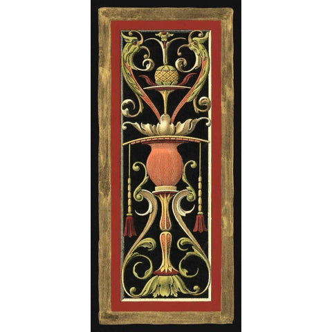 Parisian Panel II Gold Ornate Wood Framed Art Print with Double Matting by Vision Studio