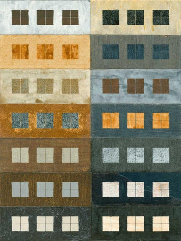 Urban Grid I White Modern Wood Framed Art Print with Double Matting by Archie, Kate