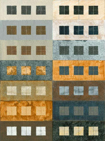 Urban Grid II Black Ornate Wood Framed Art Print with Double Matting by Archie, Kate