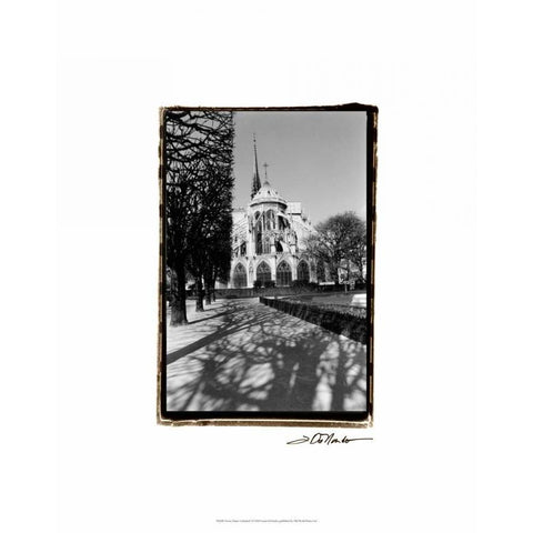 Notre Dame Cathedral I Black Modern Wood Framed Art Print with Double Matting by DeNardo, Laura