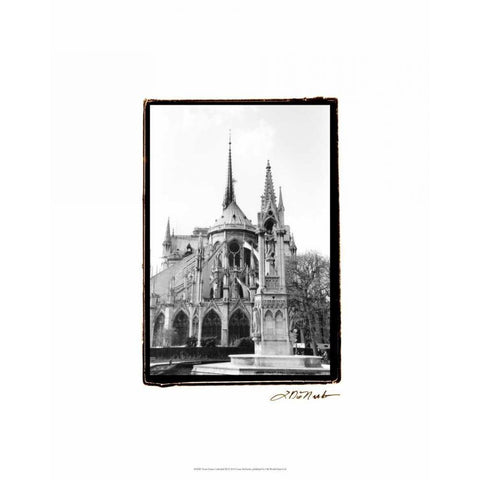 Notre Dame Cathedral III Gold Ornate Wood Framed Art Print with Double Matting by DeNardo, Laura