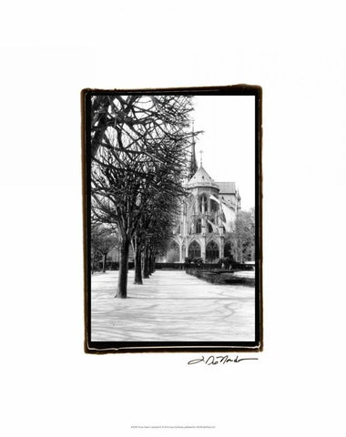 Notre Dame Cathedral IV Black Ornate Wood Framed Art Print with Double Matting by DeNardo, Laura