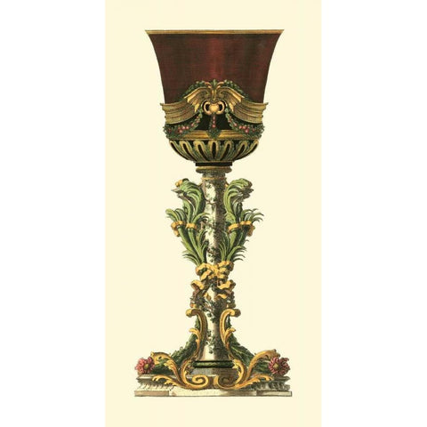 Elongated Goblet I Gold Ornate Wood Framed Art Print with Double Matting by Giardino, Giovanni