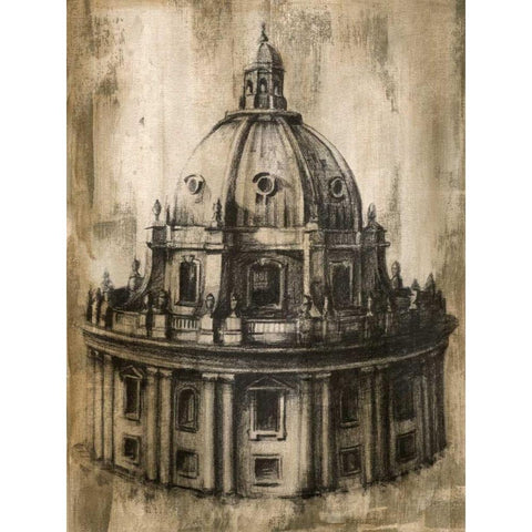 Ancient Ruins I White Modern Wood Framed Art Print by Harper, Ethan