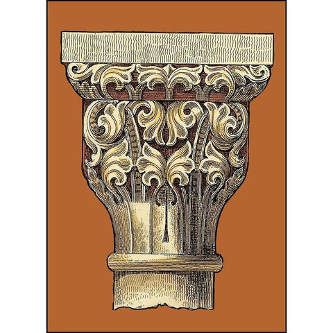 Graphic Capital III Gold Ornate Wood Framed Art Print with Double Matting by Vision Studio