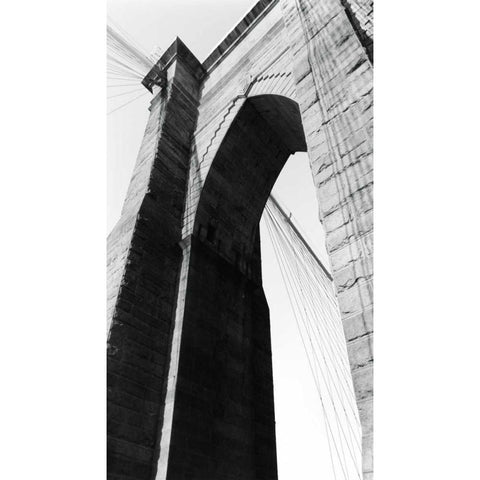 Brooklyn Bridge I White Modern Wood Framed Art Print by DeNardo, Laura