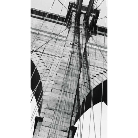 Brooklyn Bridge III Black Modern Wood Framed Art Print by DeNardo, Laura