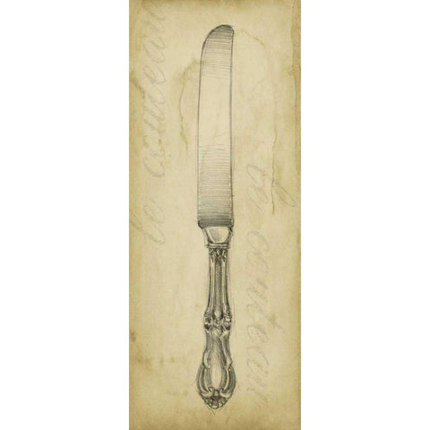 Antique Knife Black Modern Wood Framed Art Print by Harper, Ethan
