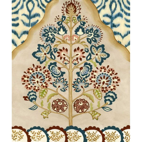 Tapestry Tree I White Modern Wood Framed Art Print by Zarris, Chariklia