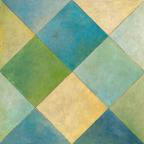 Quilted Abstract III Black Modern Wood Framed Art Print by Meagher, Megan