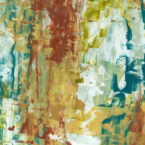 Staccato II White Modern Wood Framed Art Print with Double Matting by Holland, Julie