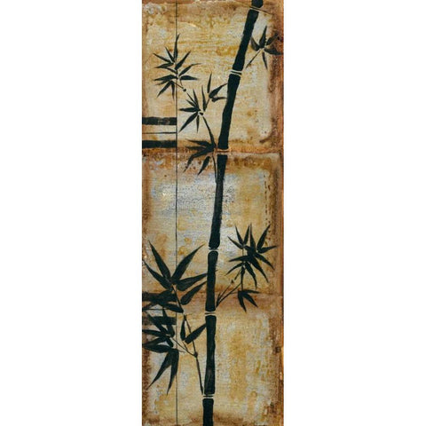 Patinaed Bamboo II White Modern Wood Framed Art Print by Goldberger, Jennifer