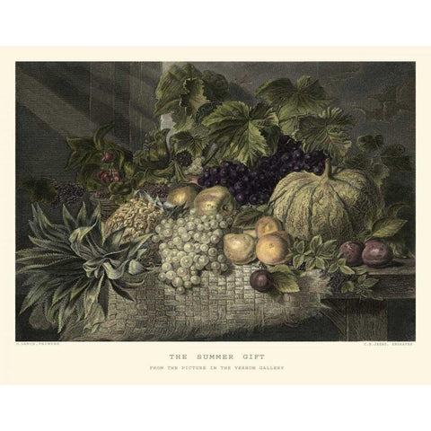 The Summer Gift Gold Ornate Wood Framed Art Print with Double Matting by Lance, G.