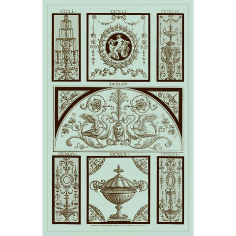 Pergolesi Panel in Celadon III White Modern Wood Framed Art Print by Pergolesi