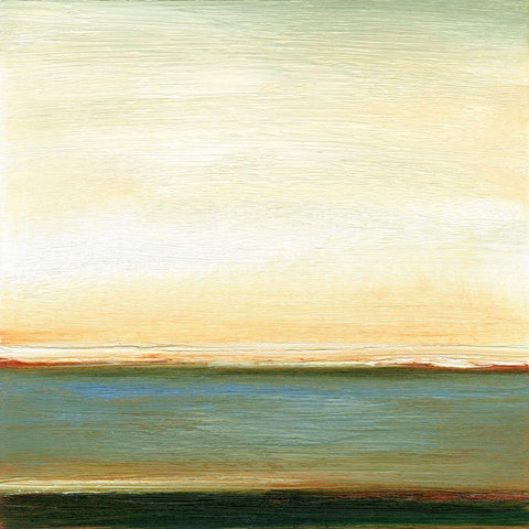 At the Beach I White Modern Wood Framed Art Print with Double Matting by Gordon, Sharon