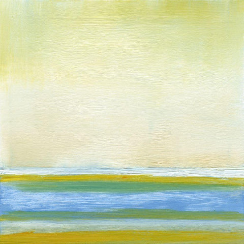 At the Beach II White Modern Wood Framed Art Print by Gordon, Sharon