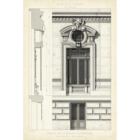 Motifs Historiques II Gold Ornate Wood Framed Art Print with Double Matting by Unknown