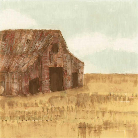 Maupin Farm I White Modern Wood Framed Art Print with Double Matting by Fagalde, Jarman