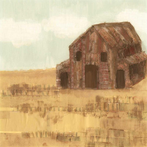Maupin Farm II Black Modern Wood Framed Art Print with Double Matting by Fagalde, Jarman
